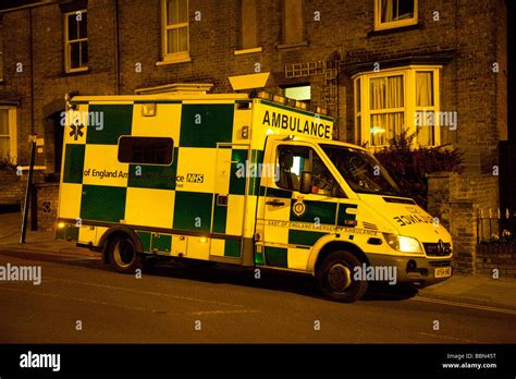 Ambulance At Night In Driveway