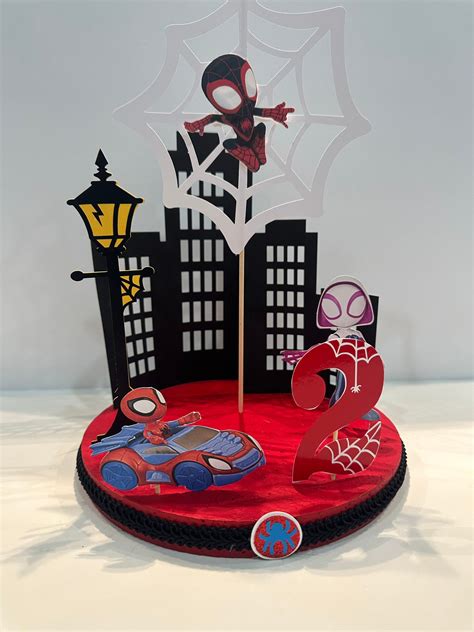 Spidey Centerpiece Spidey Man Table Decoration Spidey Cake Etsy UK