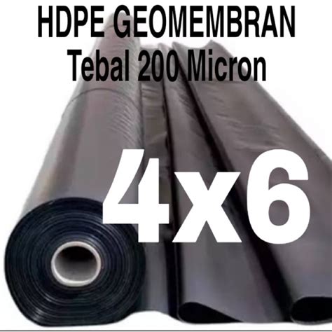 Jual Hdpe Geomembran Ukuran 4x6 Meter Tebal 200 Micron Kolam Ikan