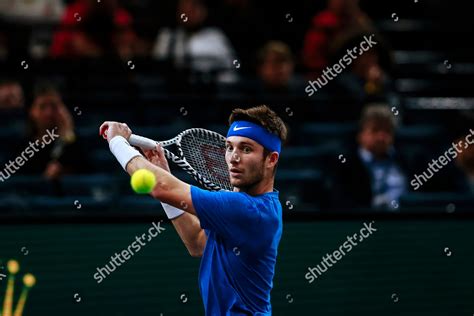 Frances Corentin Moutet Returns Ball Serbias Editorial Stock Photo