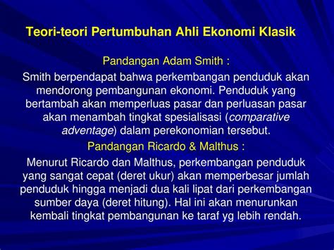 Teori Pertumbuhan Ekonomi Faktor Faktor Yang Menentukan Pertumbuhan