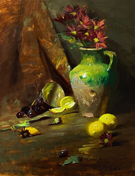 Fall Citrus Zest And Vase Kelli Folsom Fine Art