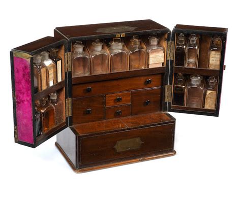 Bonhams A Mahogany Medicine Chest English Circa 1830