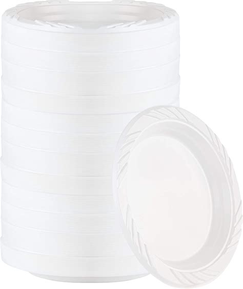 Plasticpro 100 Count Disposable 6 Inch White Plastic