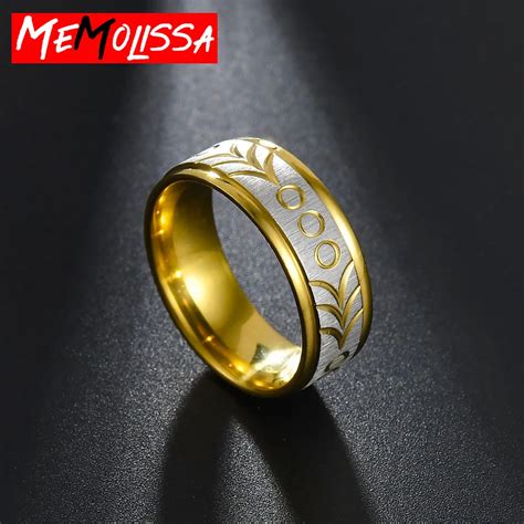 Anillo clásico de acero de titanio para hombre bandas de boda