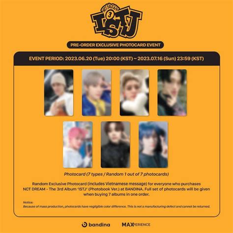 Wts Nct Dream Istj Pob Soundwave Chenle Jeno Album Pc Photocard