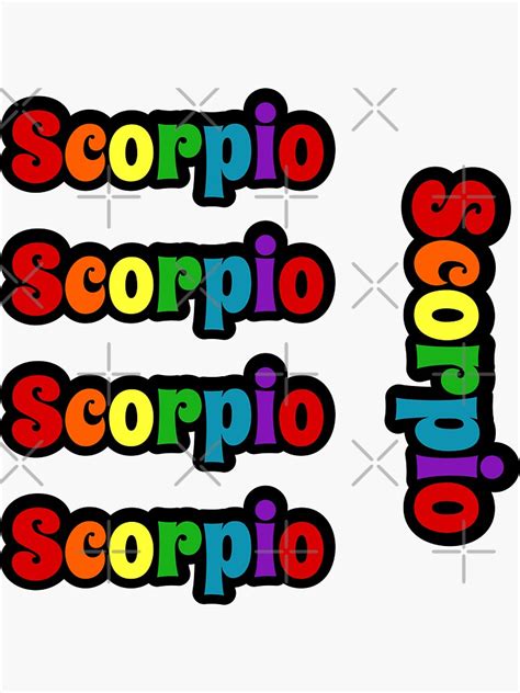 Zodiac Sign Scorpio Slogan Zodiac Rainbow Pack Sticker By