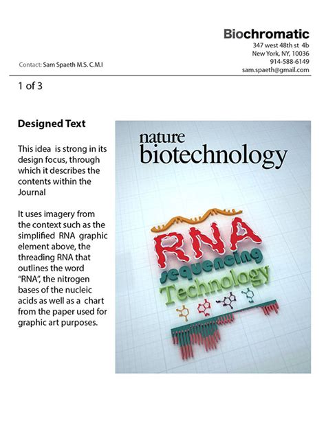 Nature Biotechnology Journal Cover September 2014 On Behance