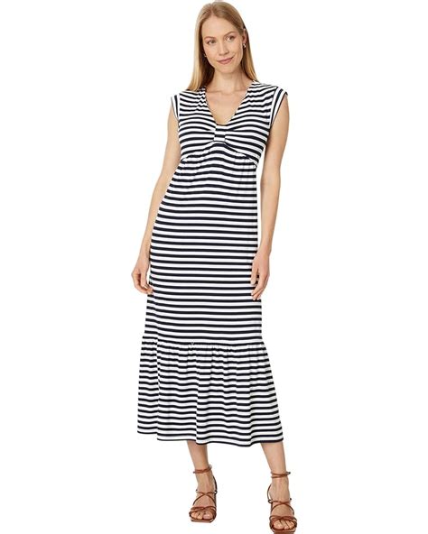 Womens Tommy Hilfiger Stripe Tiered Midi Dress 6pm