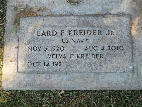 Bard Floyd Kreider Jr M Morial Find A Grave