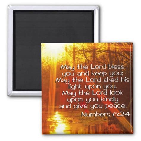 NUMBERS 6 24 BIBLE VERSE MAY THE LORD BLESS YOU REFRIGERATOR MAGNETS