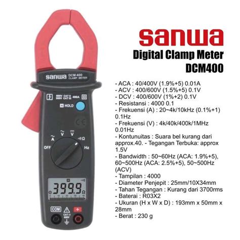 Jual Sanwa Dcm Digital Clamp Meter Tang Amperr Di Seller Msm A