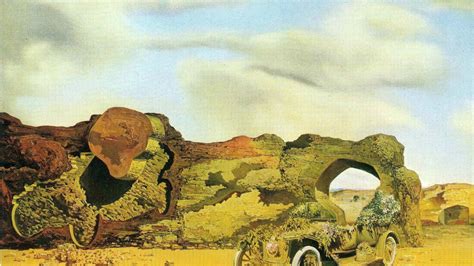 Desert rocks salvador dalí holes artwork surealism wallpaper 103104