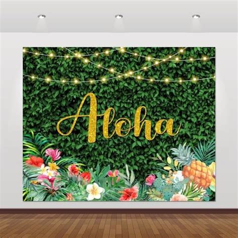 Amazon Aloha Backdrop 10x8ft Luau Birthday Party Backdrop Summer