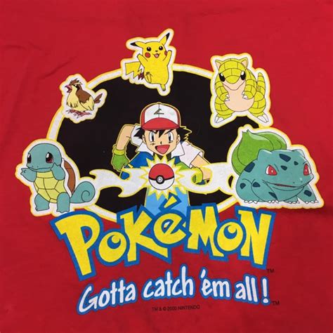 Vintage Pokemon Nintendo Gotta Catch Em All Red Pikachu Etsy