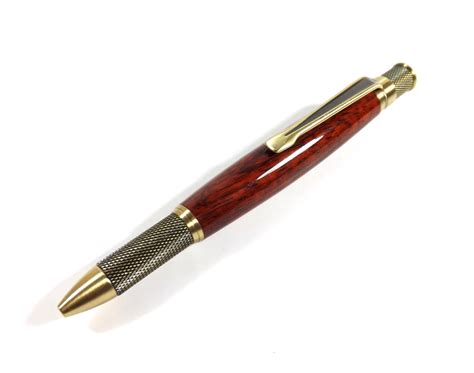 Wood Ball Point Pen Handmade Wood Pen Antique Brass