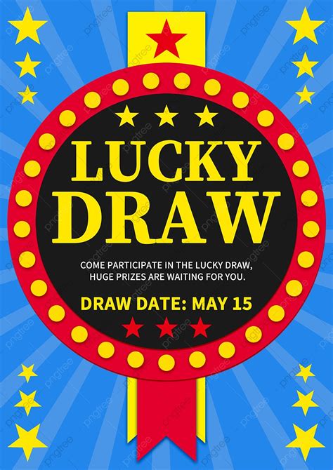 Lucky Draw Blue Poster Template Template Download on Pngtree