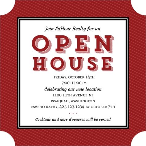 Block Type Corporate Open House Invitation | Business Open House ...