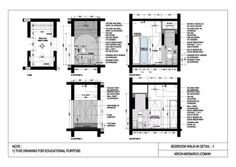 Bedroom Walk In Detail One Archi Monarch