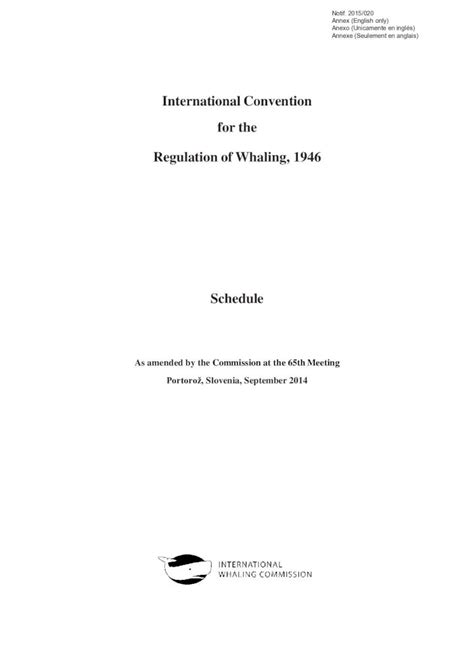 PDF International Convention For The Regulation Of Whaling 1946