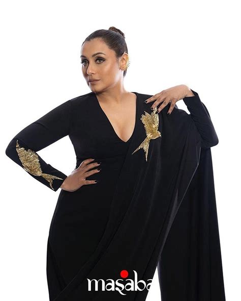 Rani Mukerji Stuns In A Black Saree Gown By Masaba Epitomizing