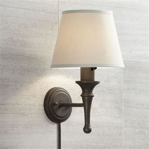 Regency Hill Braidy Bronze Plug In Wall Sconce