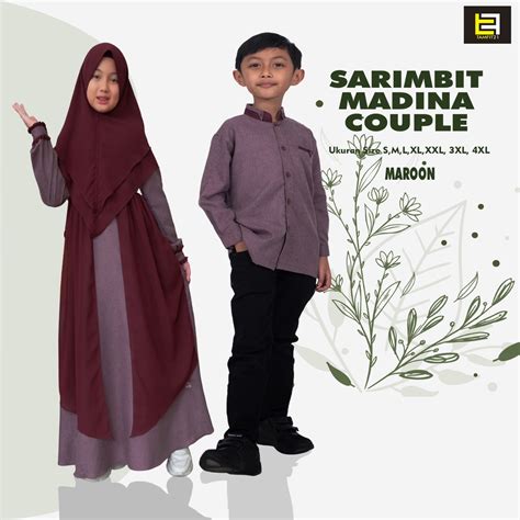 Jual Sarimbit Arra Series Madina Warna Maroon Shopee Indonesia