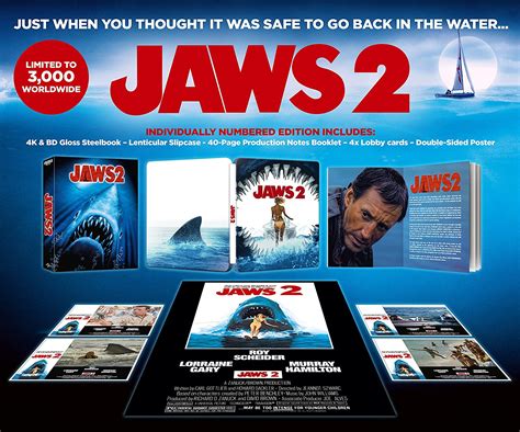 Jaws 2 45th Anniversary 4K 2D Blu Ray SteelBook Collector S