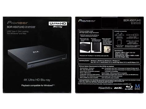 Pioneer Bdr Xs Uhd Portable X Ultra Hd K Blu Ray Burner External