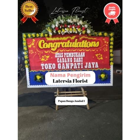 Jual Karangan Bunga Papan Congratulations Shopee Indonesia