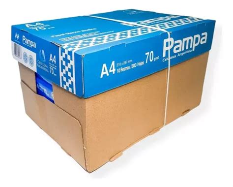 Kit 10 Resma Pampa A4 multifunción de 500 hojas de 70 gr color blanco