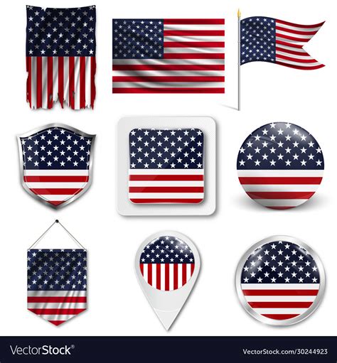 American grunge flag an grunge flag Royalty Free Vector