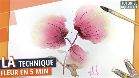 Tuto Aquarelle LA technique la plus simple pour réussir une FLEUR en