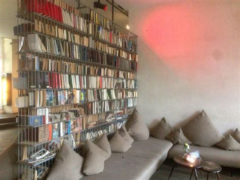 Wall Of Books At Michelberger Hotel In Berlin