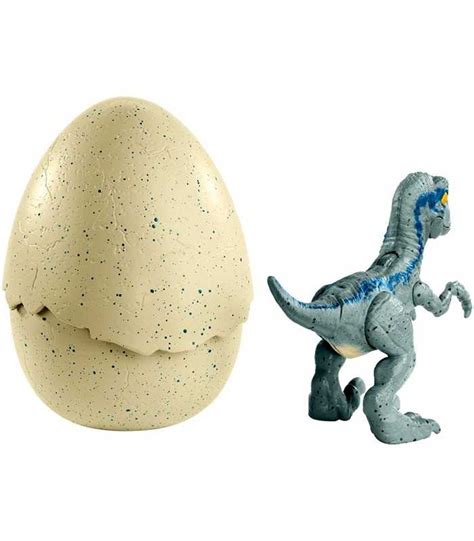 Jurassic World Uovo Con Mini Dinosauro Velociraptor Blue Mattel