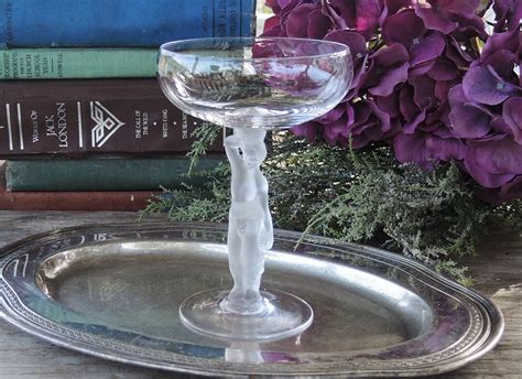 Bacchus France Nude Male Champagne Glass Made In France Bar Etsy