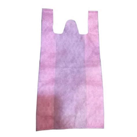 Plain W Cut Pink Non Woven Bag Capacity 1kg At Rs 140 Kilogram In