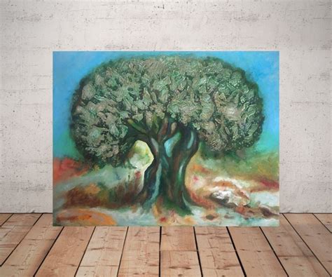 Olive Tree Beautiful Painting, Original Painting, Mixed Media Art ...