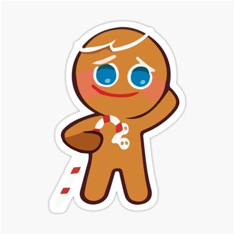 "Gingerbrave cookie a character in Cookie run kingdom" Sticker for Sale ...