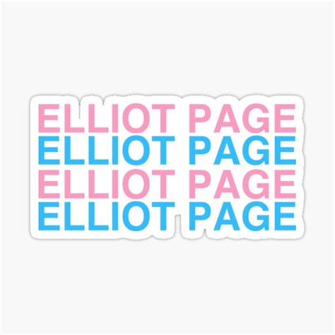 "Elliot Page" Sticker by art-fox | Redbubble