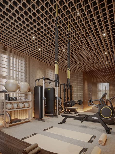 A Gym With Exercise Equipment And Yoga Mats