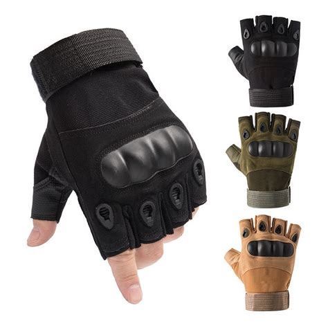 Guantes Tacticos Militar Medio Dedo Motocicleta Y Bicicleta Shopee México