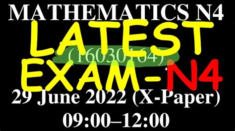 A MUST WATCH MATHEMATICS N4 LATEST EXAM REVISION QUESTION 1 29 JUNE