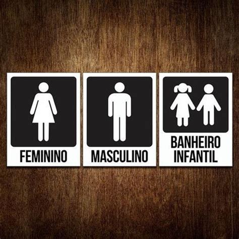 Placa Feminino E Masculino Pontofrio