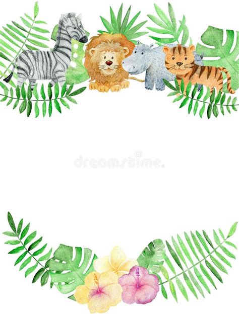 Jungle Safari Baby Shower Border