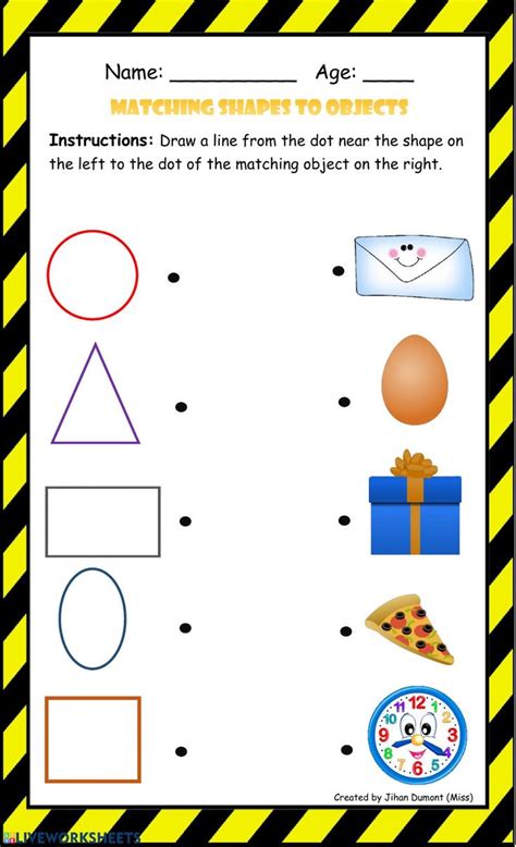 Shape Matching Worksheet For Pre K