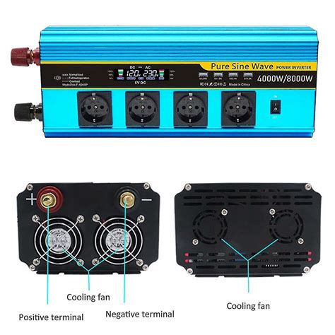 Inverter 8000W, 12V til 230V, Dual Volta-skærm, Inverter | Fruugo DK