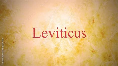 Books Of The Old Testament In The Bible Series Leviticus Stock Video