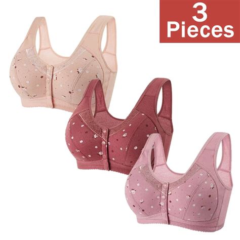 Pcs Set Plus Size Women Lingerie Bra Front Closure Push Up Bras Sexy