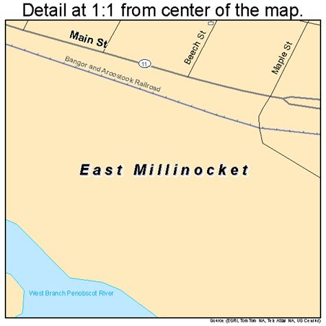 East Millinocket Maine Street Map 2321065